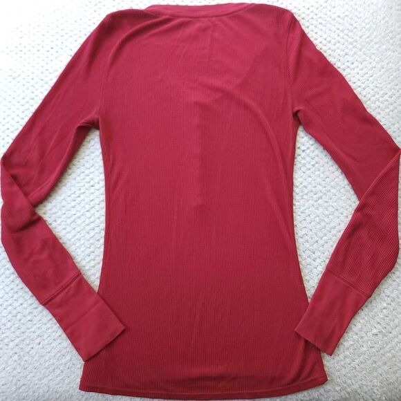y2K 2010s Aeropostale Long Henley Thermal Elena Gilbert Bella Swan Top sz M - Picture 2 of 8